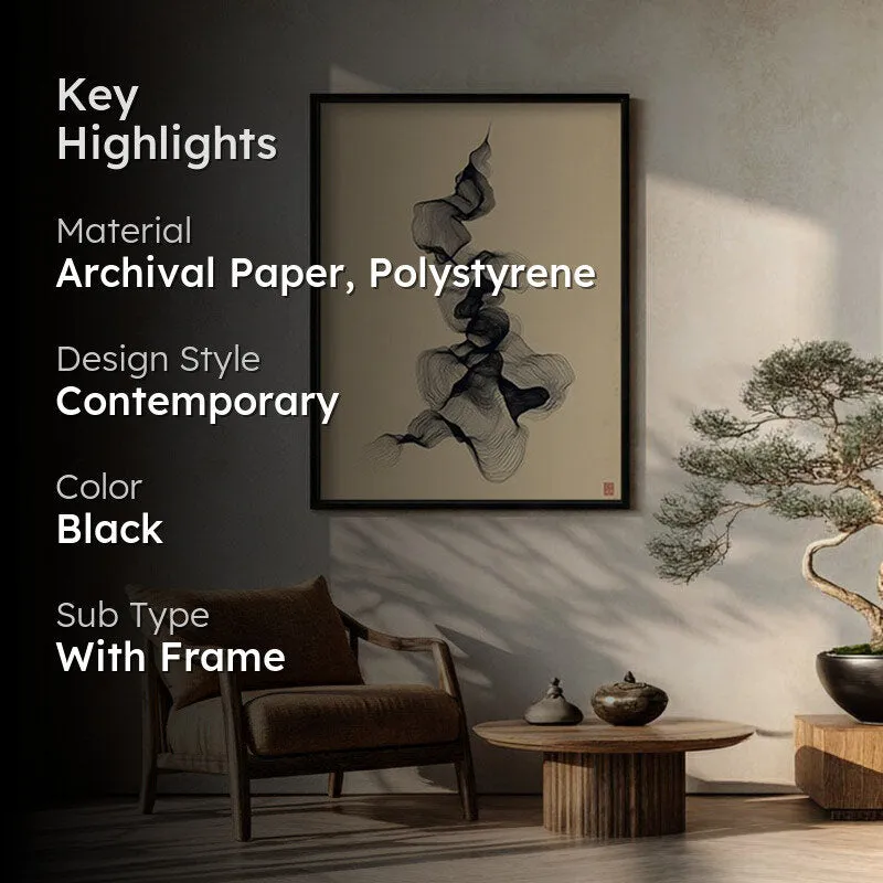 Soft Ascension Archival Paper Wall Painting With Black Frame media 2
