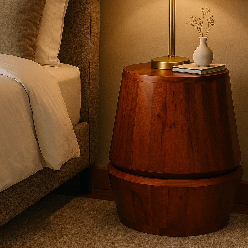 Drum Barrel Acacia Wood Coffee Table media 4