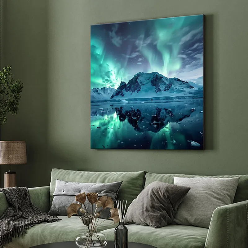 Arctic Landscape Aurora Wall Painting media 4