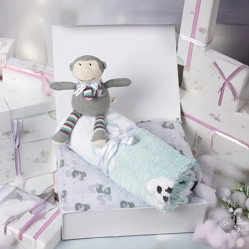 Li'l Monkey Charm Baby Gift Set - Two Piece Set media 1