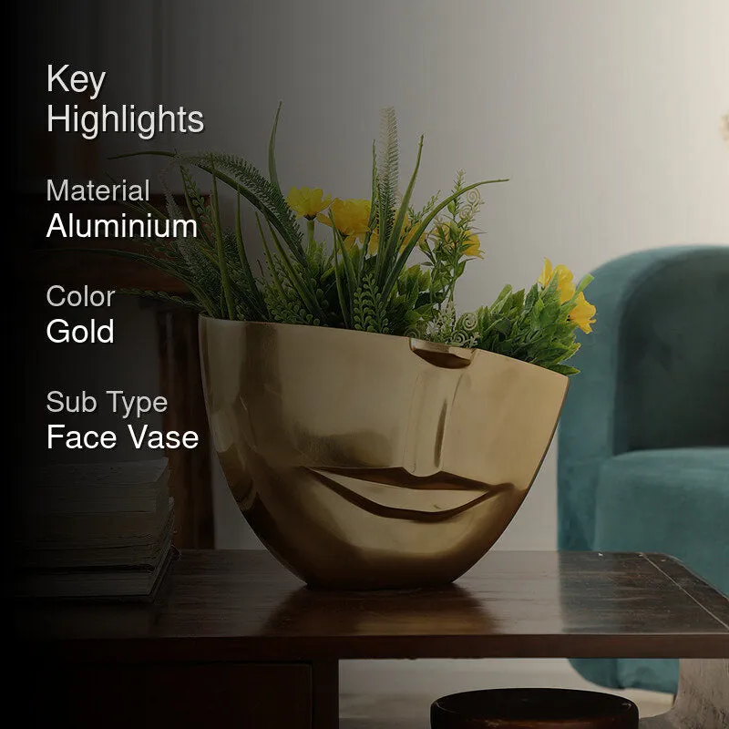 Jovial Gold Face Vase media 2