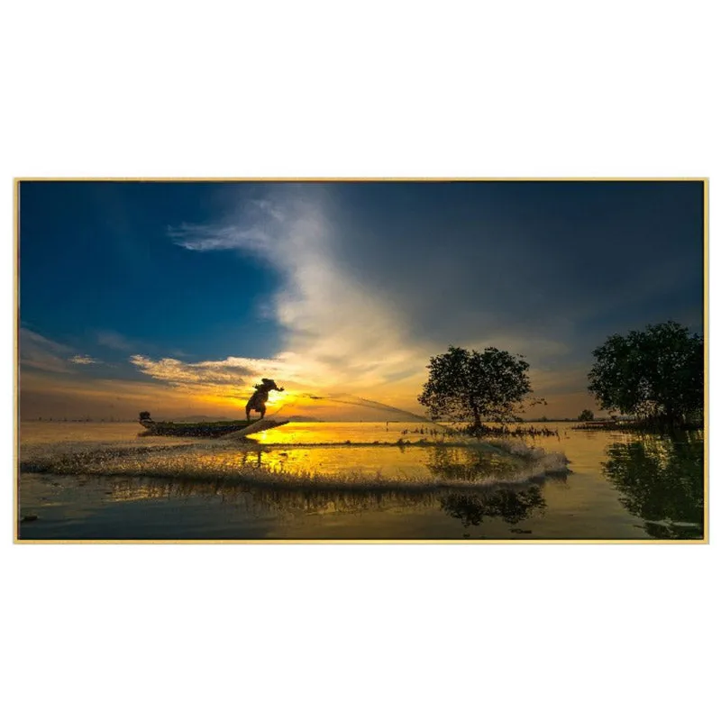 Sunset In the River Wall Painting media 3