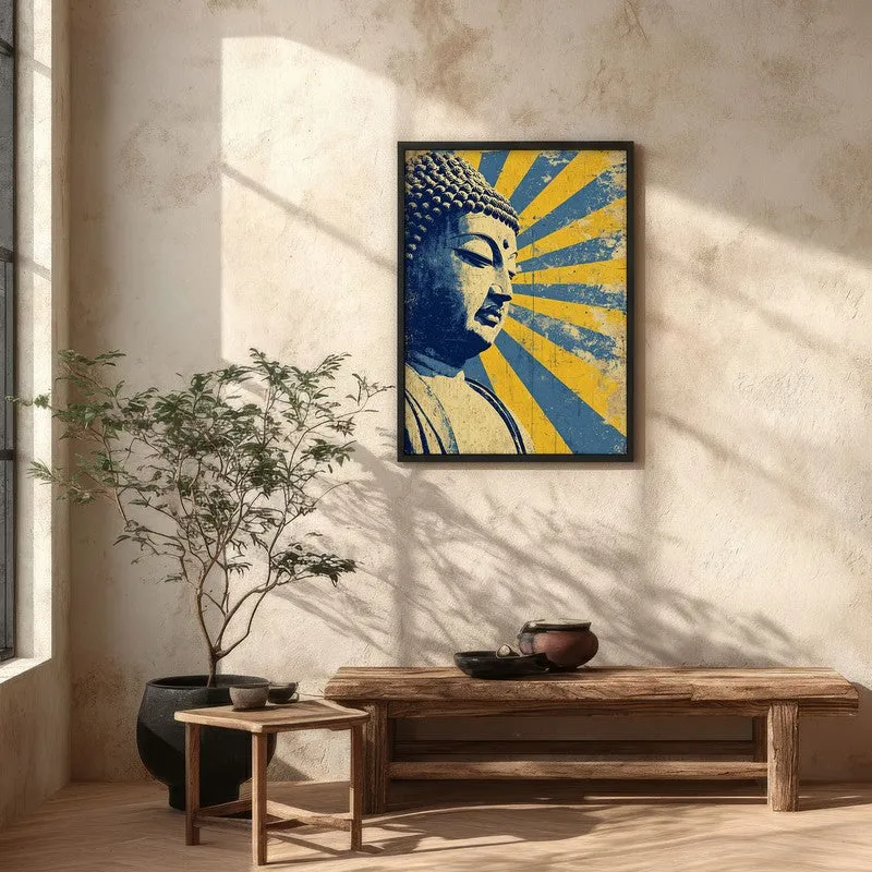 Buddha Celestial Petal III Mandala Archival Paper Wall Painting With Black Frame media 5