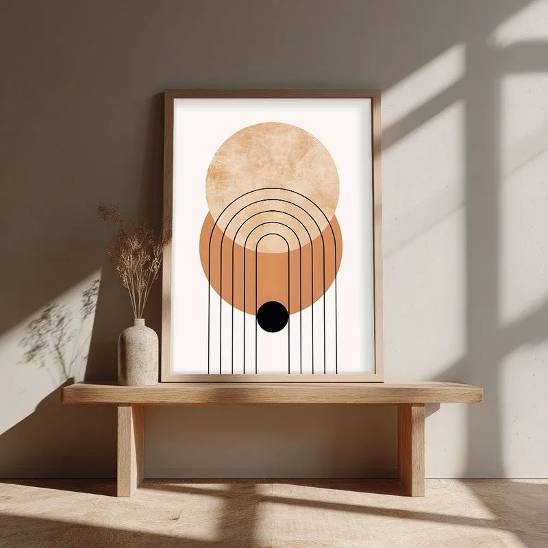 Centered Harmony Canvas Wall Painting With Brown Frame media 4