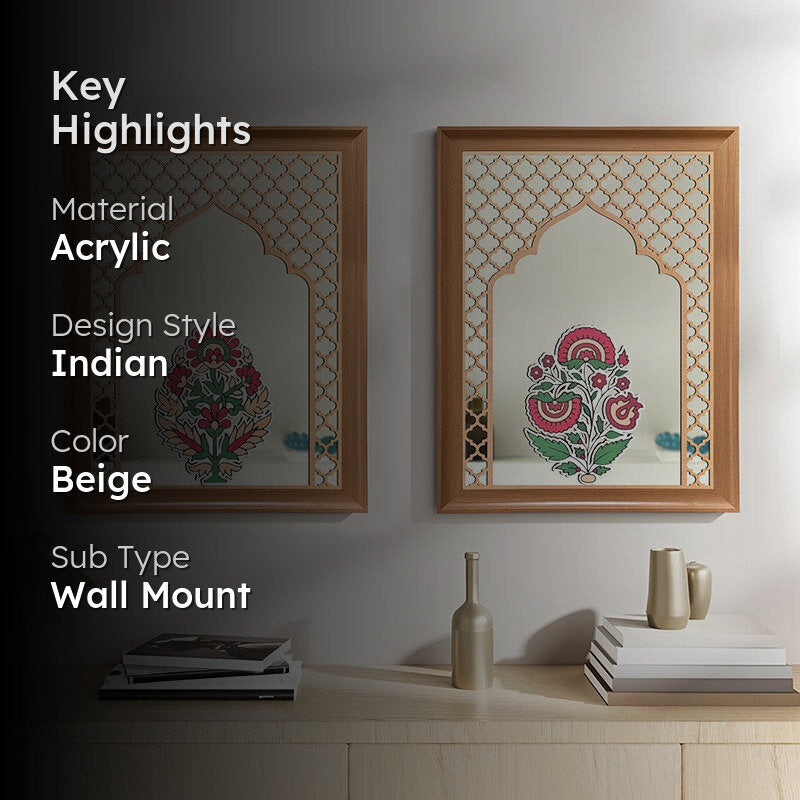 Persian Mahal Decorative Wall Mirror - Set Of Two media 2