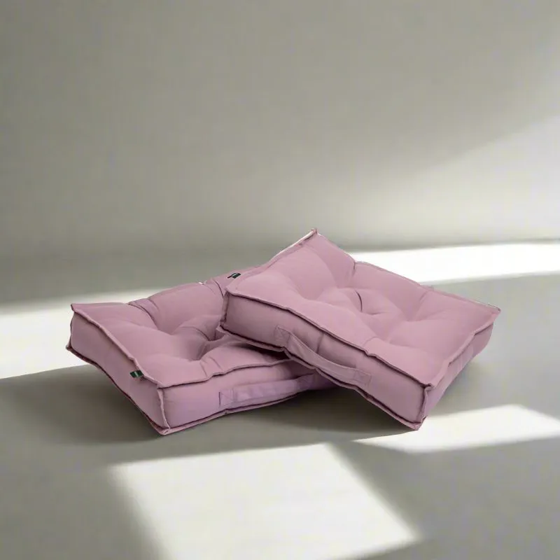 Tara Floor Cushion (Lilac Purple) - Set Of Two media 1