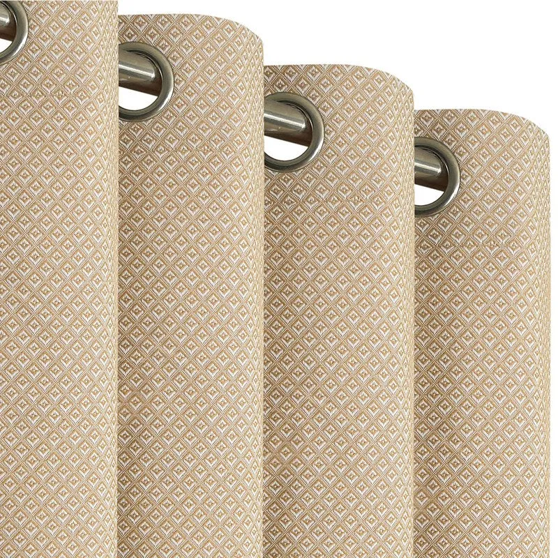 Form Ease Cotton Blackout Curtains - Beige media 5