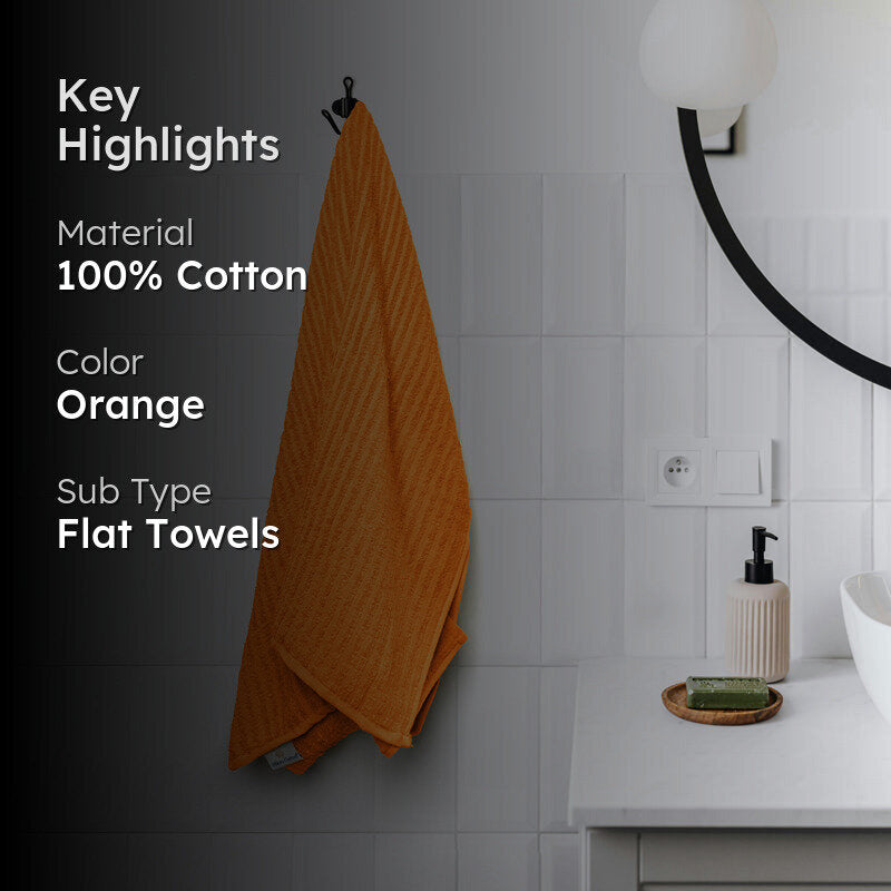 Micro Cotton LuxeDry Striped Bath Towel - Orange image 2