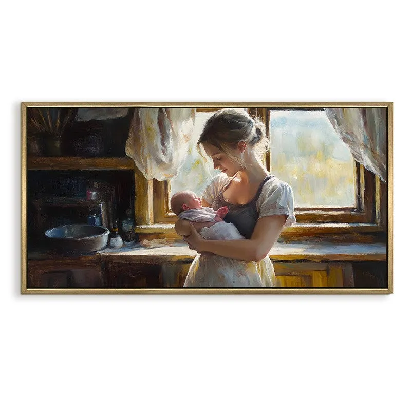 Cradle Canvas Wall Painting With Frame media 3