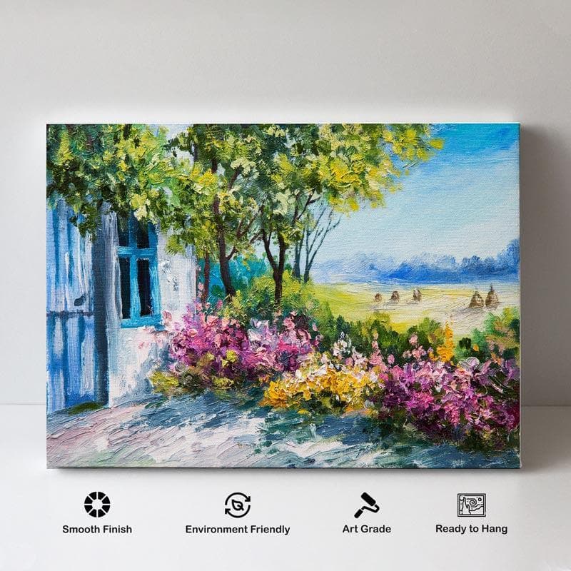 Garden Near The House Canvas Wall Painting media 4