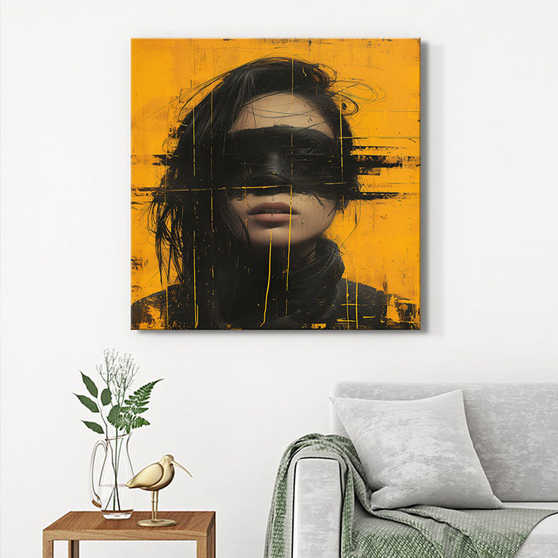 Woman In Shadow Wall Painting