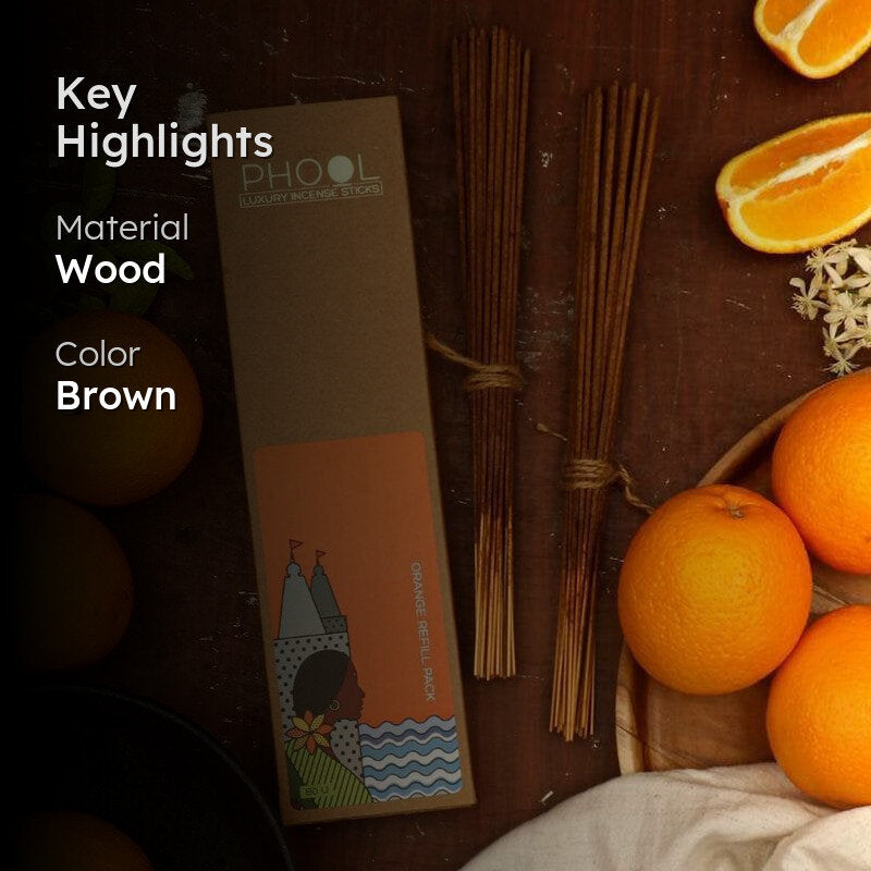 Phool Natural Incense Sticks Refill pack - Orange media 2