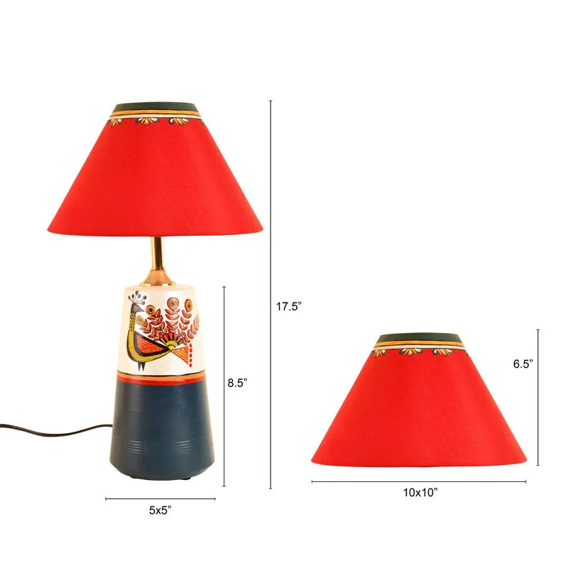 Indradatta Terracotta Table Lamp - Multicolor media 7