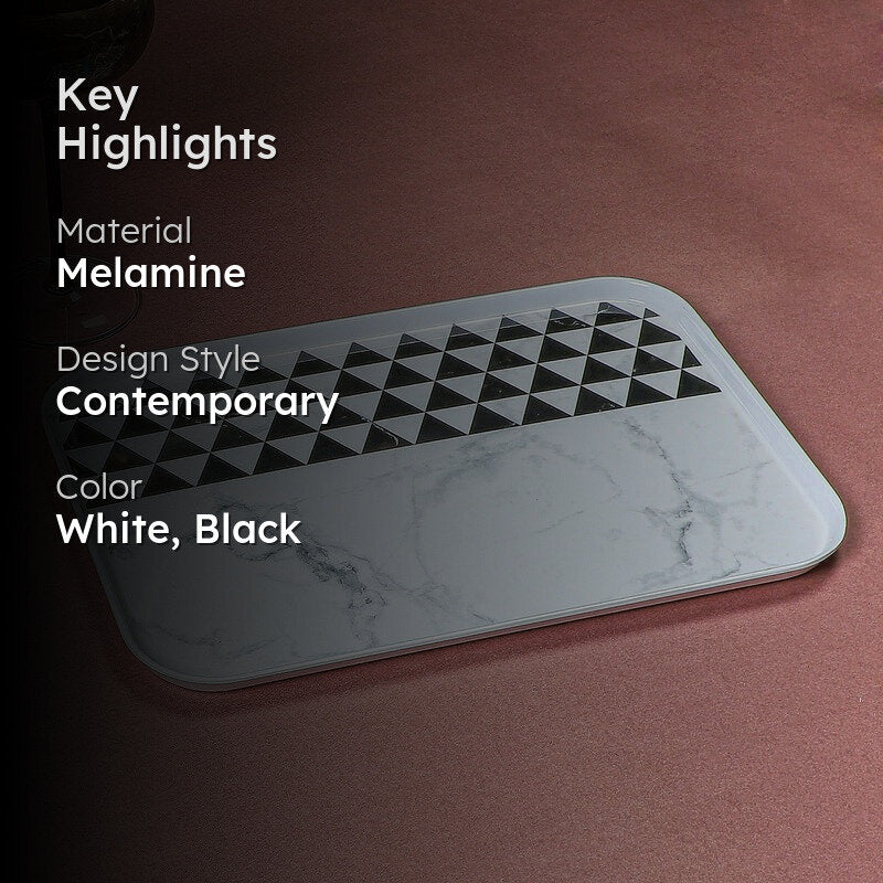 Mivono Small Serving Tray - Black & White media 2