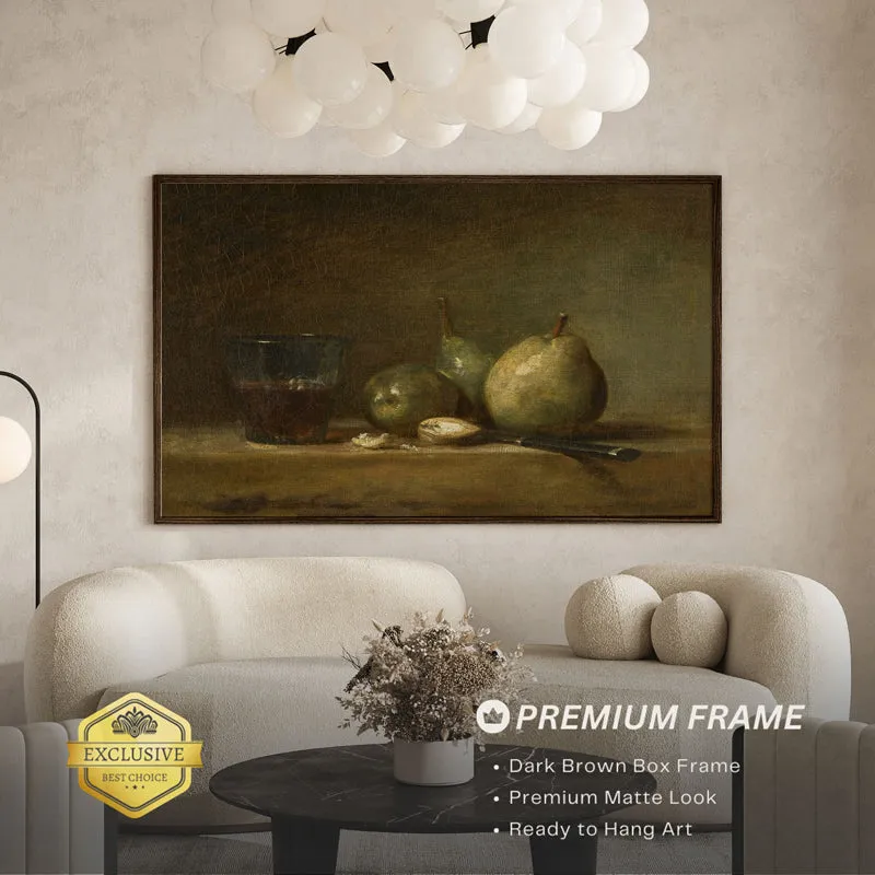 Moody Fruits Wood Wall Art With Frame - Black media 3