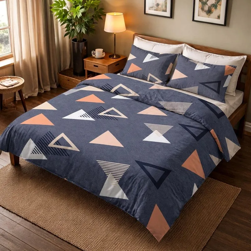 Calm Angle Glaze Cotton Bedding Set (330 Gsm) - Four Piece Set media 1