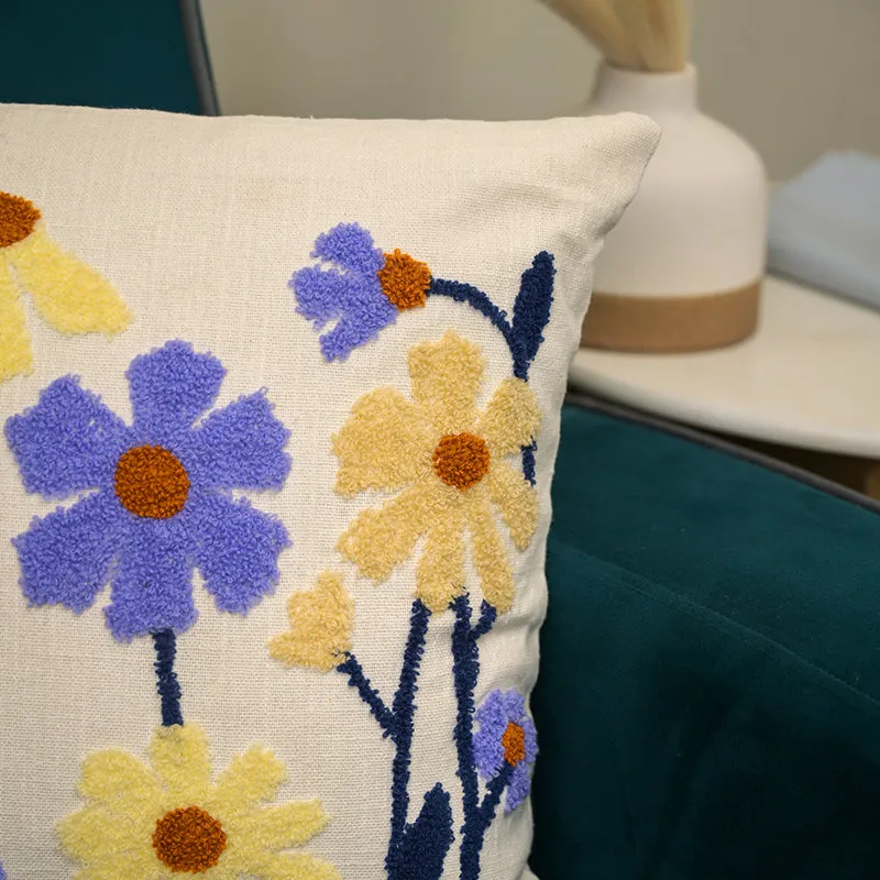 Andean Bloom Embroidered Cushion Cover media 4