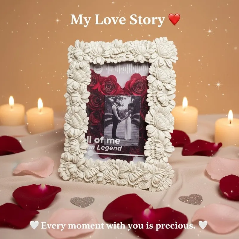 BloomAura Ceramic Photo Frame - White media 6