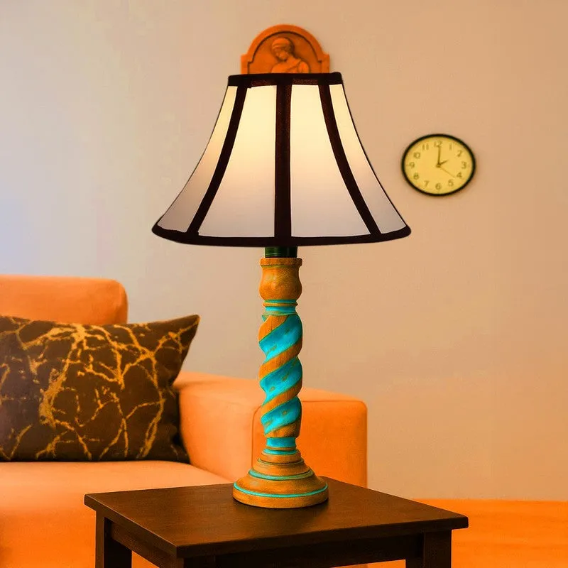 Elara Evara Wooden Table Lamp - Multicolor media 3