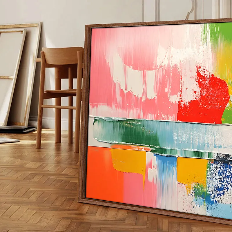 Colors & Splotches Wall Art With Frame - Brown media 3