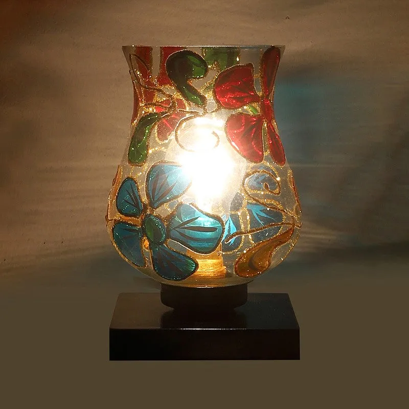 Glowen Mosaic Glass Wooden Table Lamp - Multicolor media 7