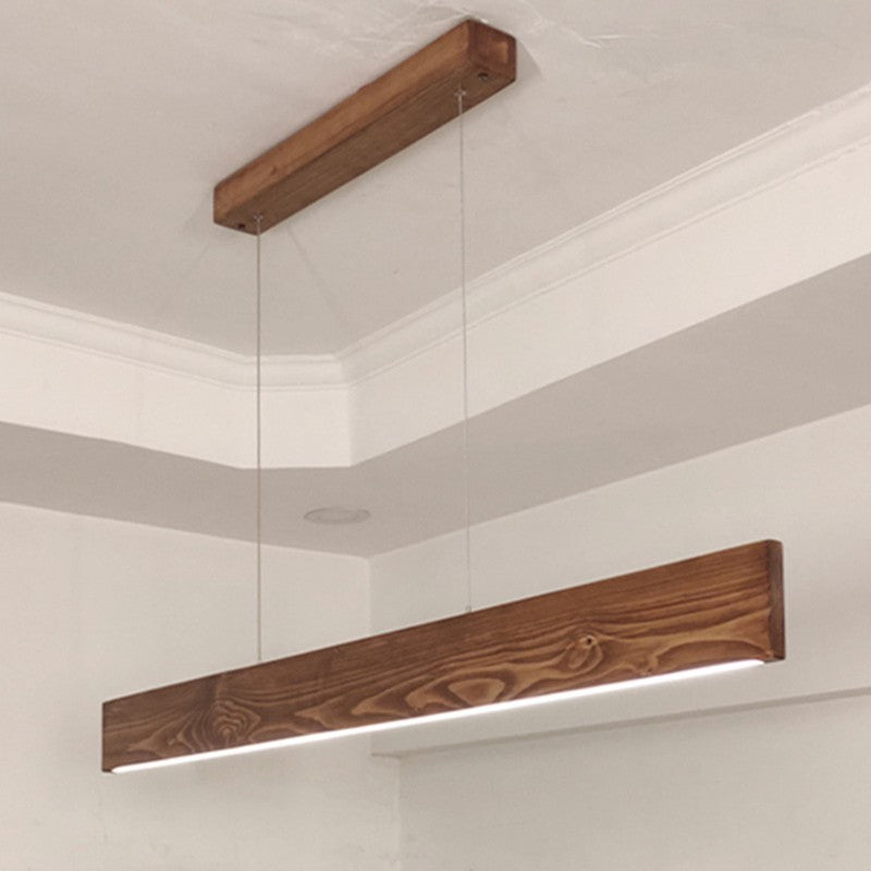 Enchant Linear LED Wooden Ceiling Lamp - Brown media 6