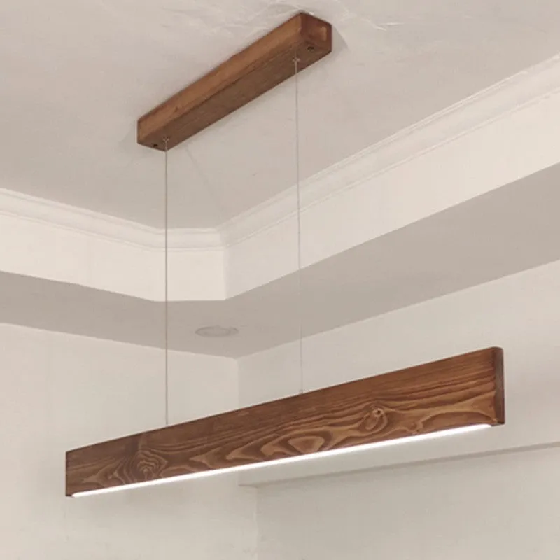Enchant Linear LED Wooden Ceiling Lamp - Brown media 6