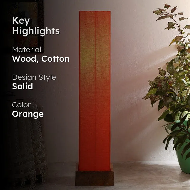 Aamiya Wooden Tower Floor Lamp - Orange media 2