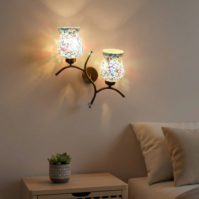 Auralux Twin Glass Wall Lamp - Multicolor