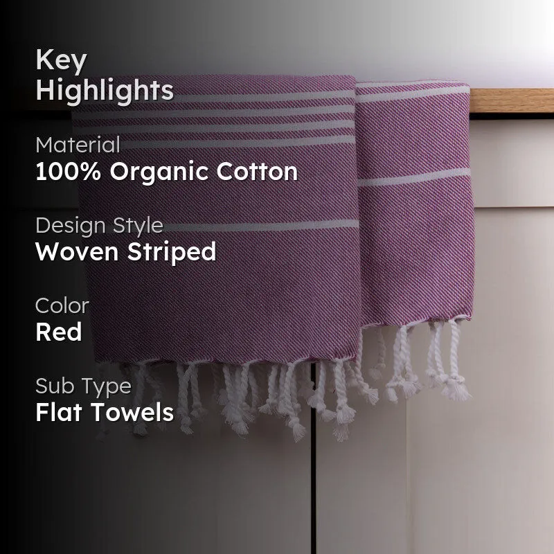 Luxe Linen Bath Towel - Plum media 2