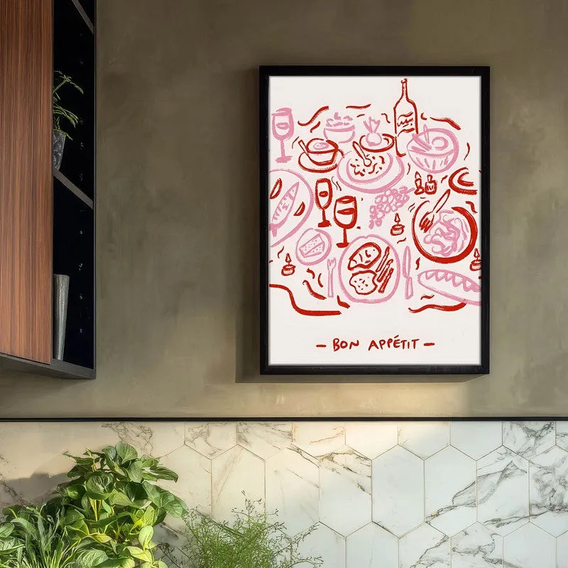 Modern Mingle Archival Canvas Wall Art - Black media 3