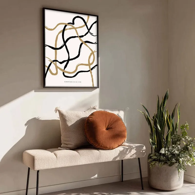 Measured Curve Canvas Wall Painting With Black Frame media 4