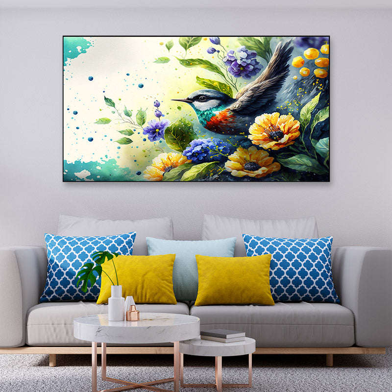 Fower Wings Floral Canvas Wall Painting