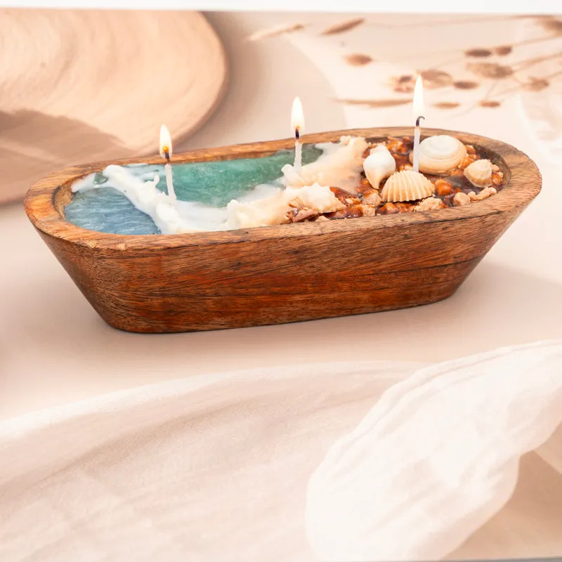 Shell n Waves Scented Candle - Vanilla, Cinnamon media 3