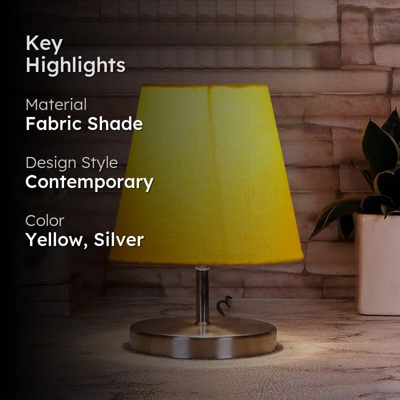 Vidro Fabric Table Lamp - Yellow,Silver media 2