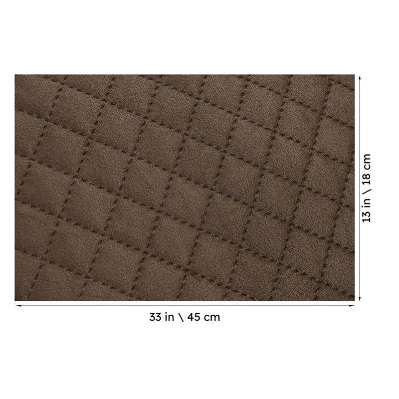 Osric Velvet Quilted Placemat (Brown) - Set Of Six media 8