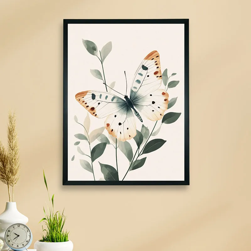 Botanical Butterfly Canvas Wall Art With Resin Frame media 3