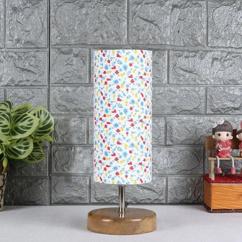 Floral Escape Fabric Table Lamp - Multicolor media 4