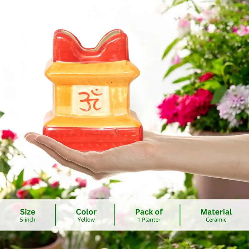 Adya Tulsi Planter - Red & Yellow media 3