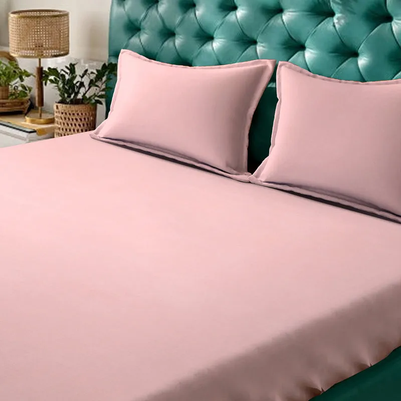 Ress Fitted Bedsheet (Light Pink) - 180 GSM media 5