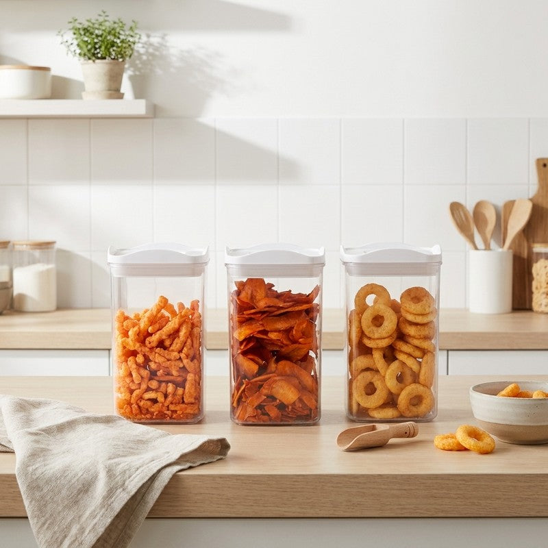 Clear Grip Air Tight Container ( 1000 mL Each ) - Set of Three
