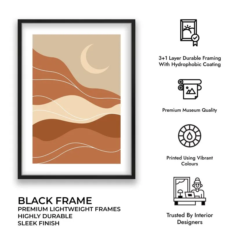 Desert Drift Canvas Wall Painting With Black Frame media 12