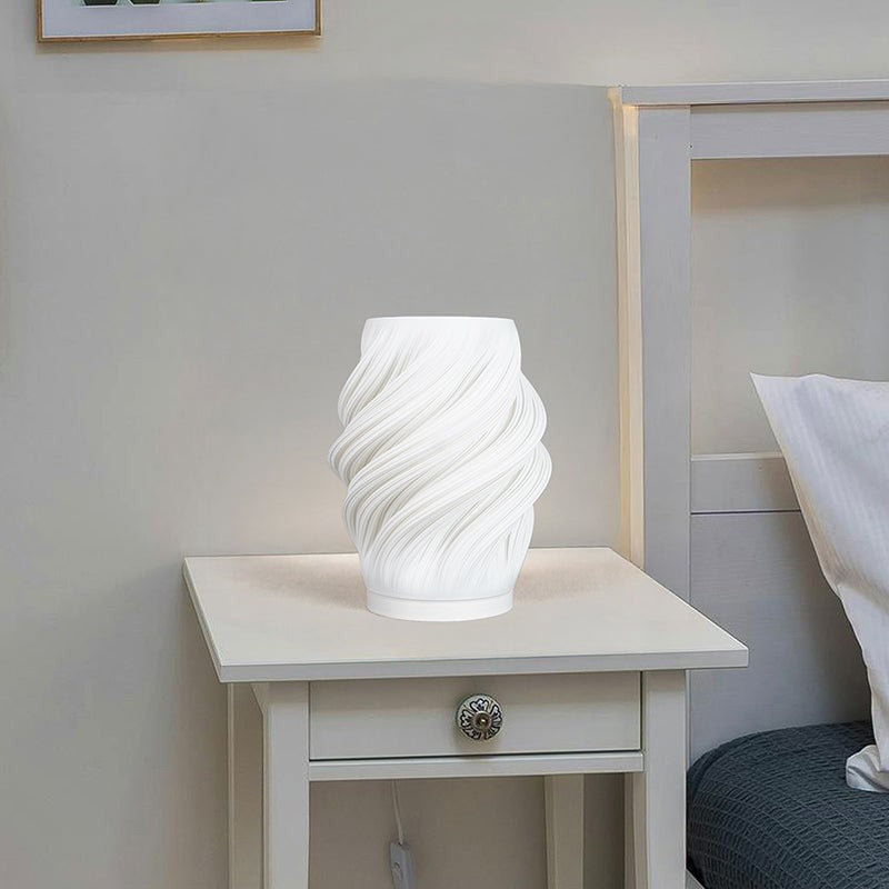 Earth Luxe 3D Printed Table Lamp - White media 4