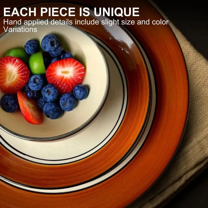 Terra Muse Viro Ceramic Dinner Set (Brown) - 8 Piece Set media 6