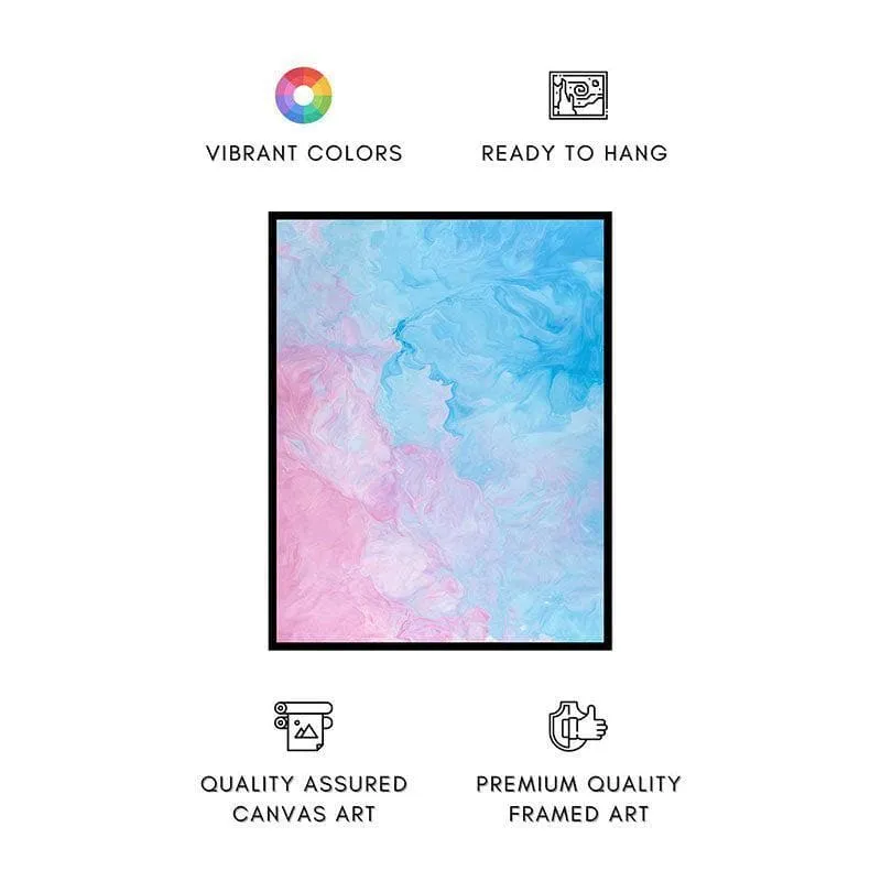 Ocean Of Colors Canvas Wall Painting - Black Frame media 4