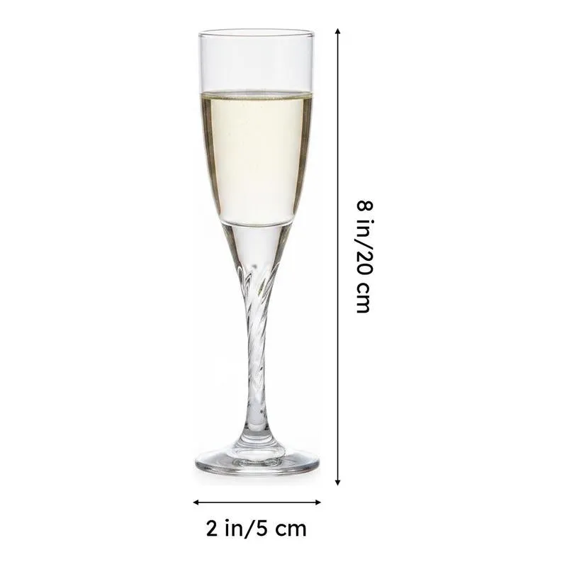 Blair Twisted Flute Glasses (180 ml) - Set Of Four media 6