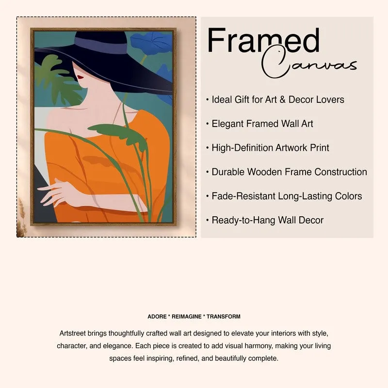 Abstract Nari Canvas Wall Art With Frame media 6