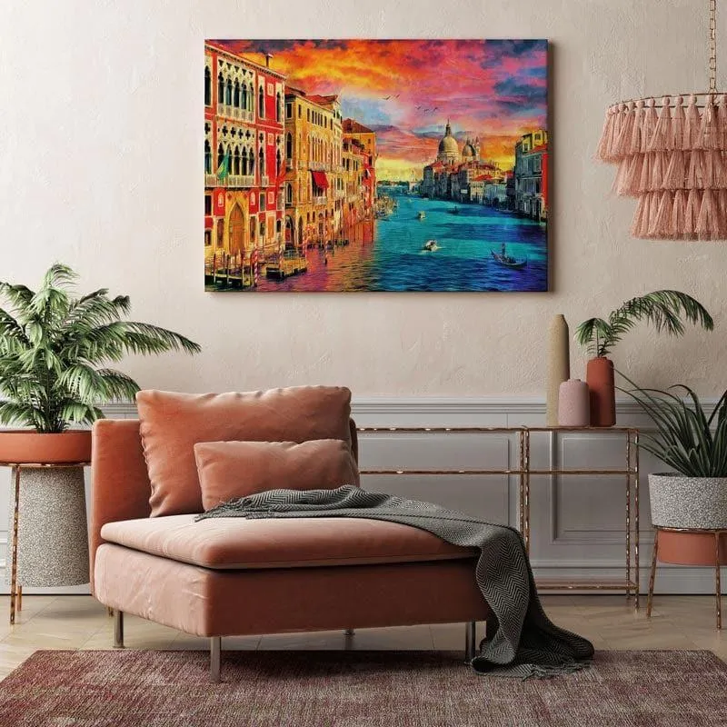 Venice Cityscape Canvas Wall Painting - Gallery Wrap media 4