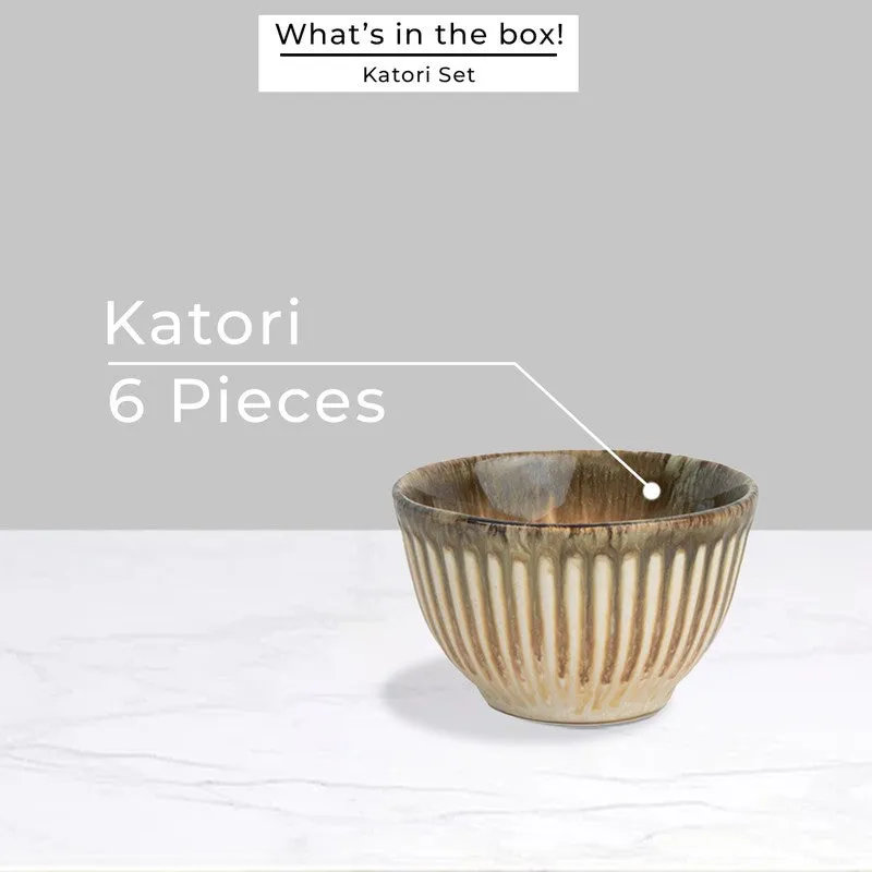 Mintora Beige Ceramic Snack Bowls (180 mL) - Set Of Six media 4