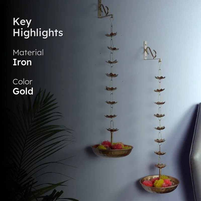 Trikshana Hanging Urli - Set Of Two media 2